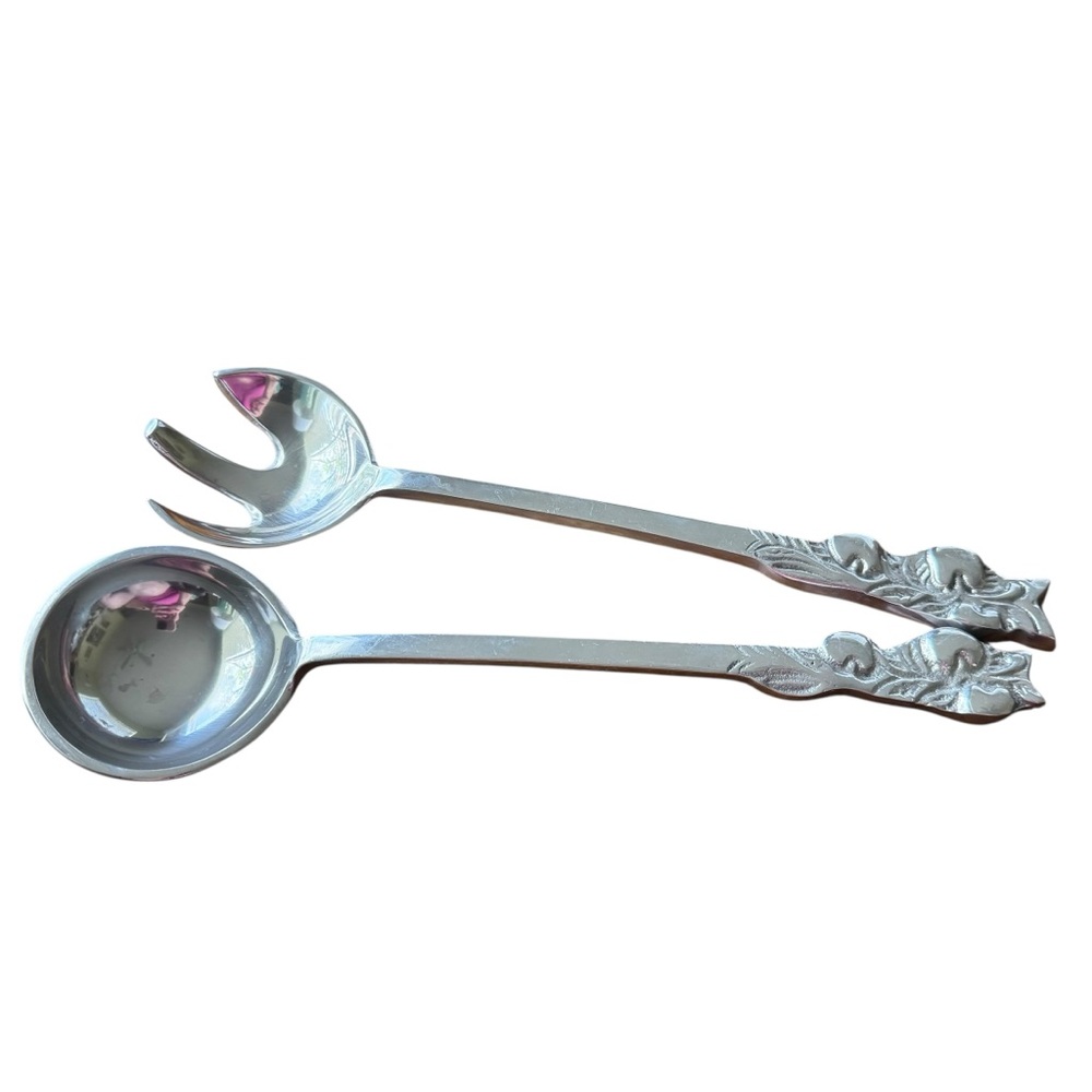 Salad Servers Spoon Fork Huge Aluminum